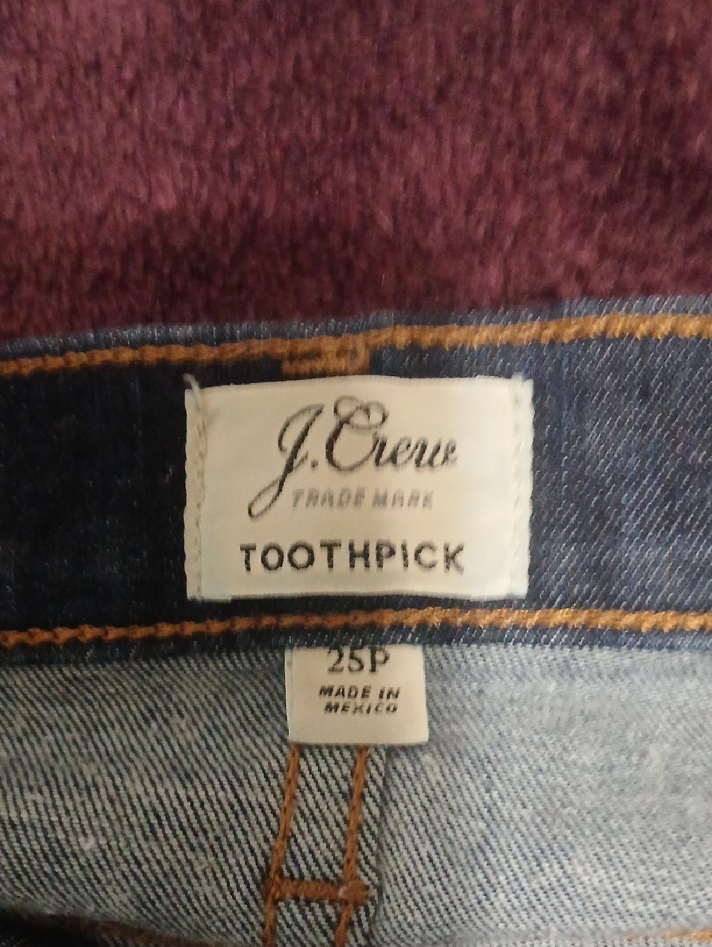 J. Crew Toothpick Slim Jeans in Blue Denim